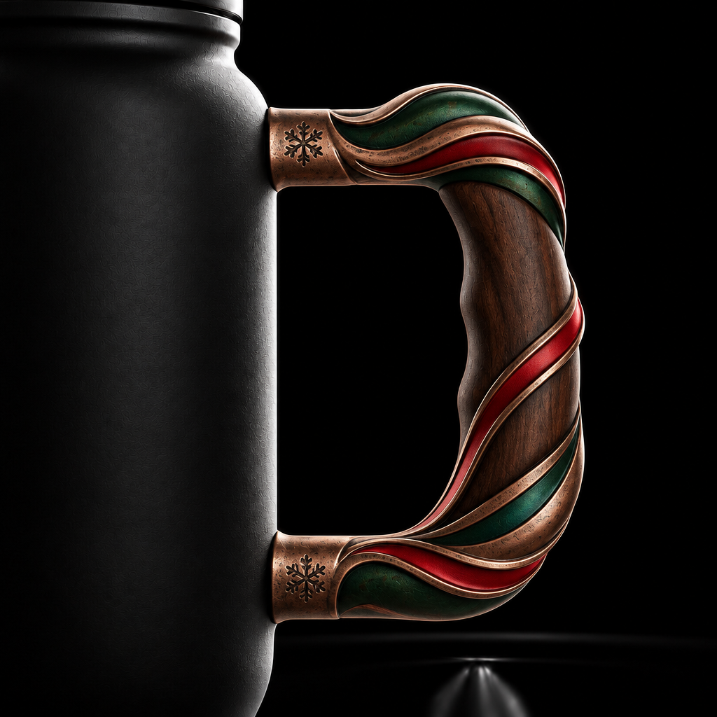 Christmas colors water bottle design