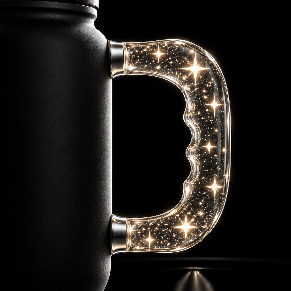 Glowie stars water bottle design