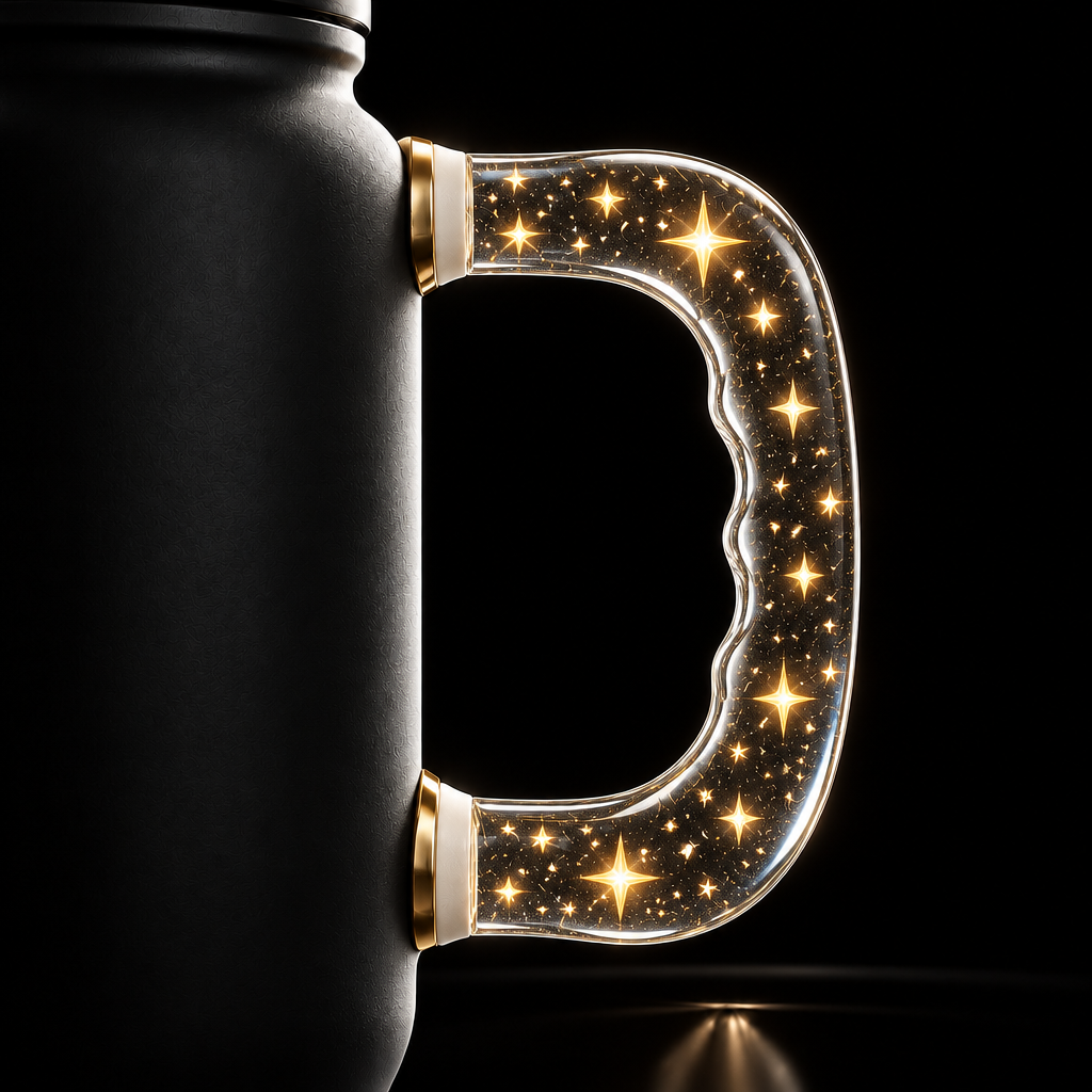 Sparkling stars water bottle design