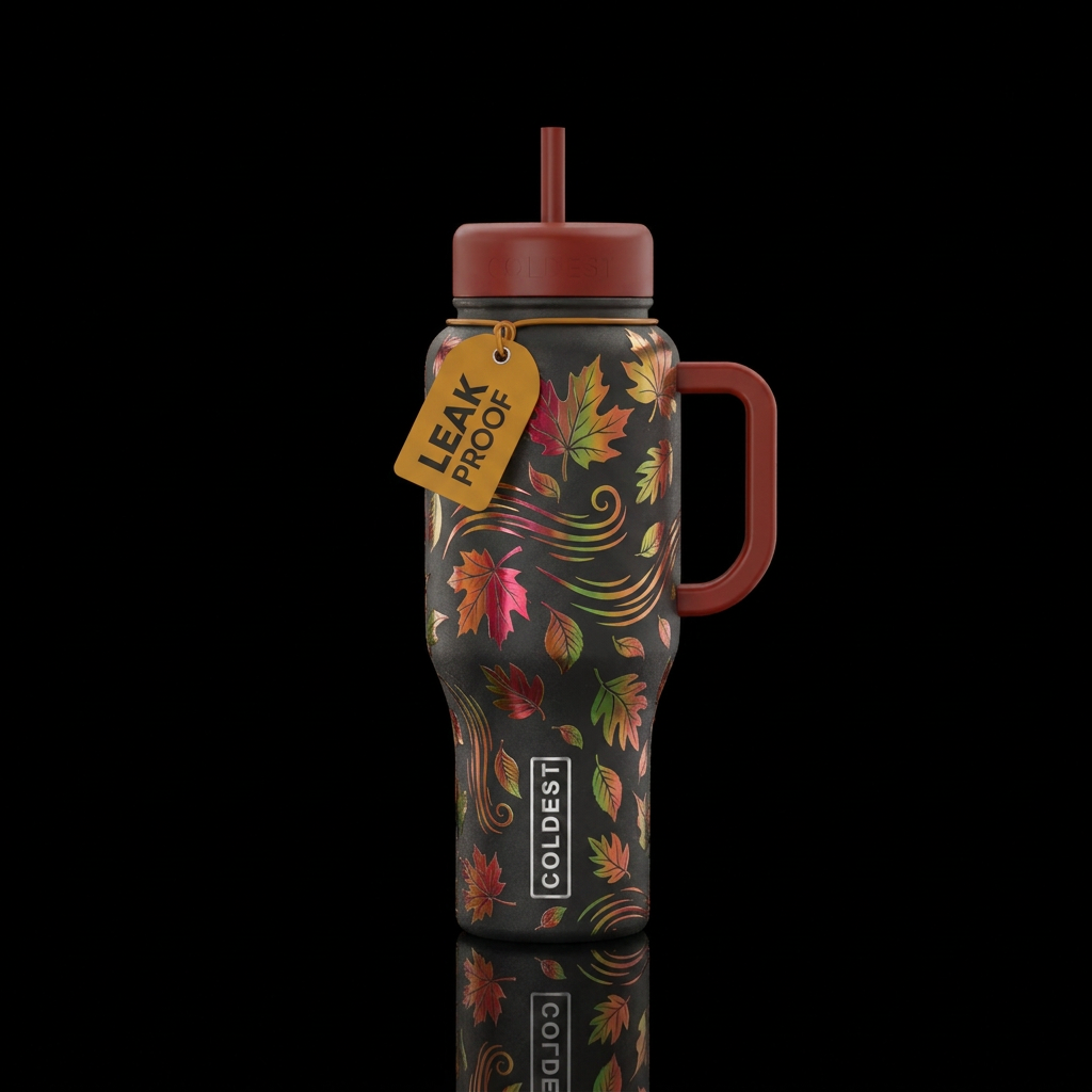 Fall irridescence water bottle design