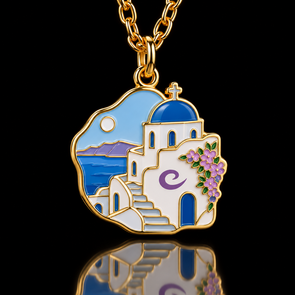 Santorini water bottle design