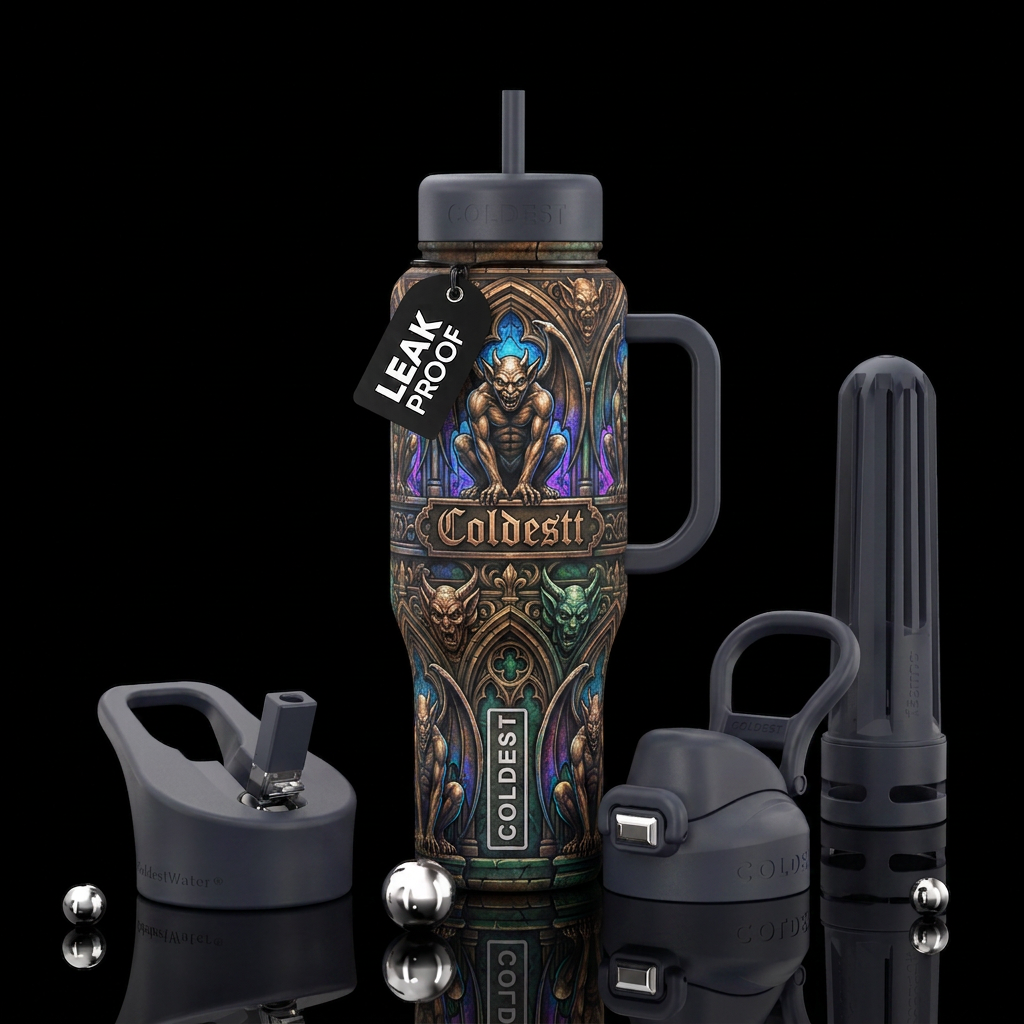 Gargoyles water bottle design
