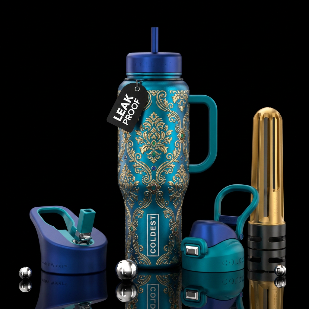 extravagant, luxurious water bottle design