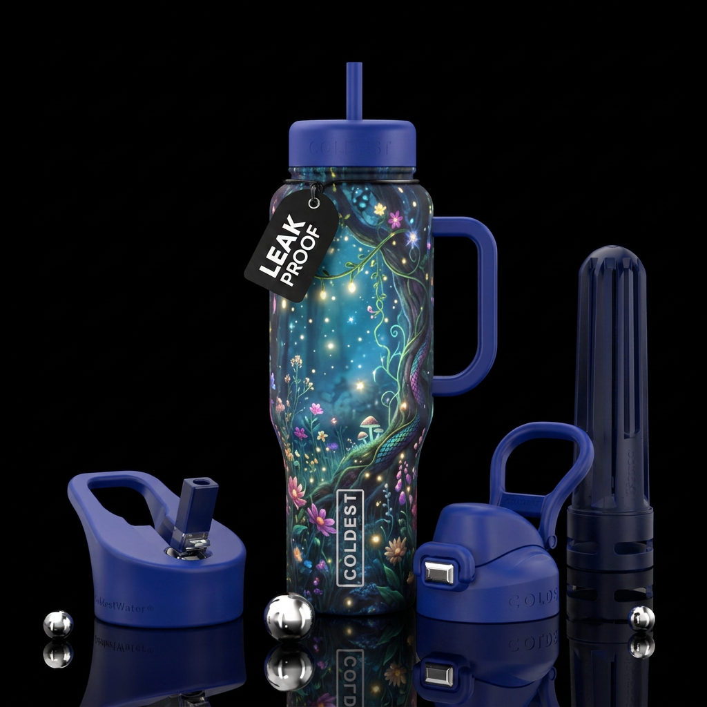 midsummer, magical water bottle design