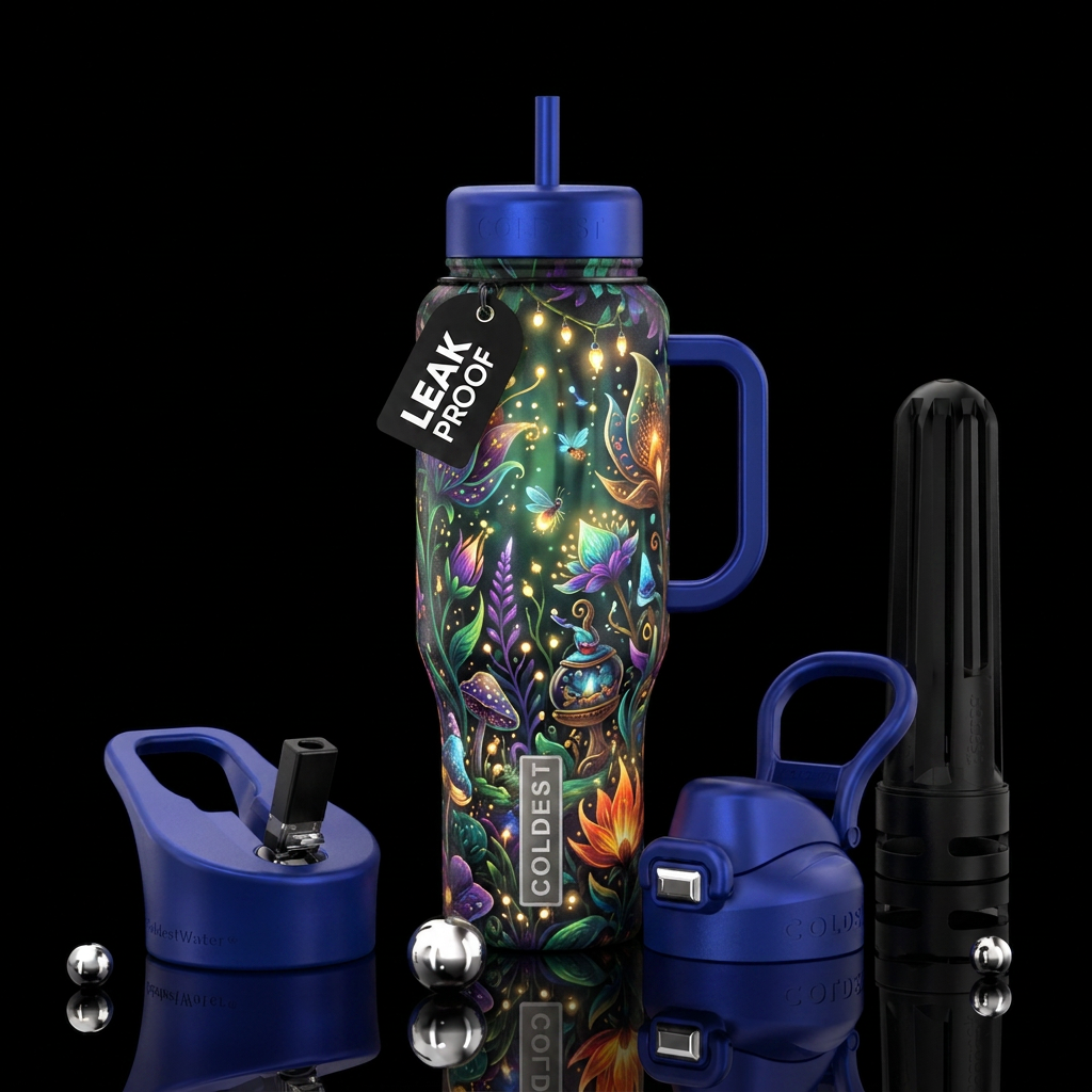 midsummer, magical water bottle design