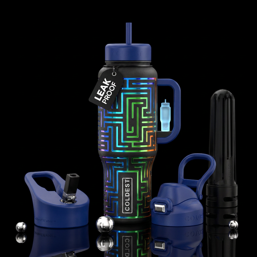 Maze with coldest tumbler at the end water bottle design
