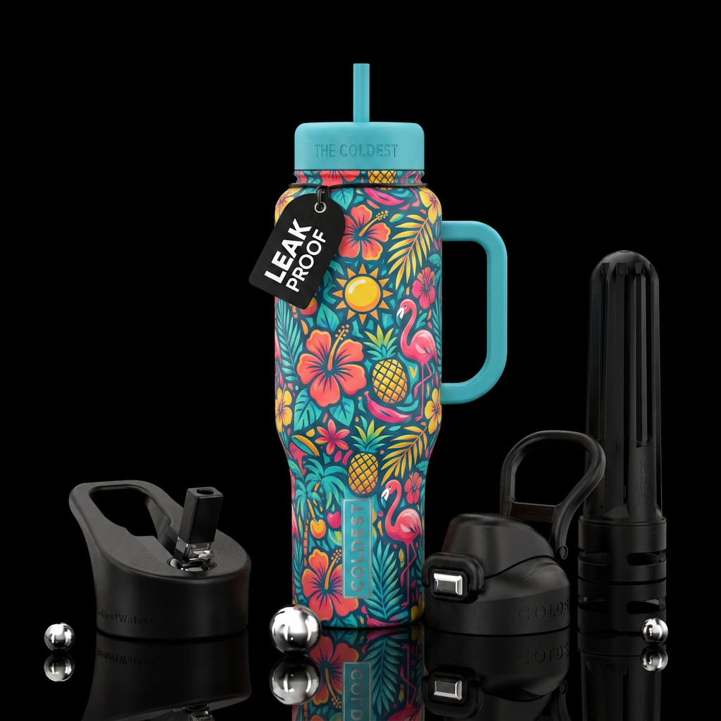 Summertime vibes water bottle design
