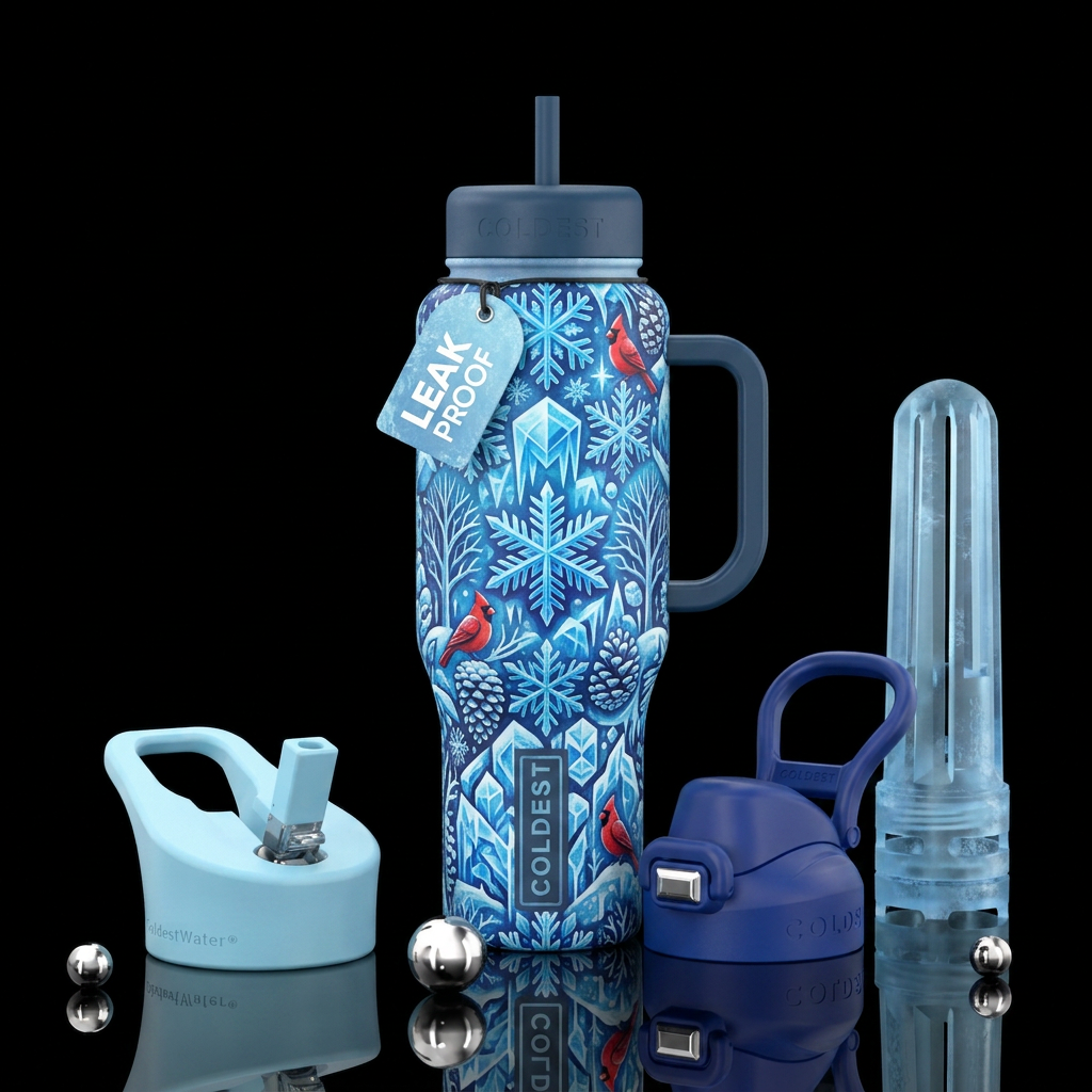 Winter vibes water bottle design