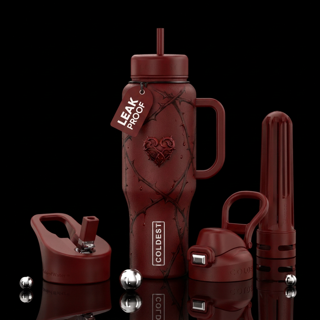 Love hurts water bottle design