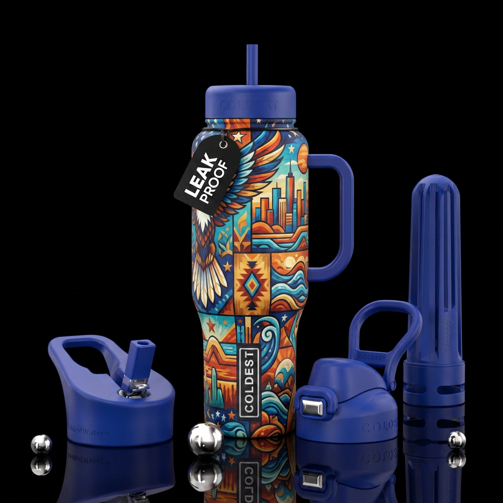 American art water bottle design