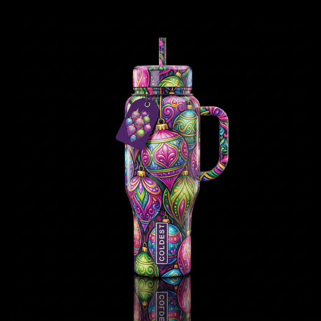 Beautiful, colors of pink, purple, green, yellow, ... water bottle design