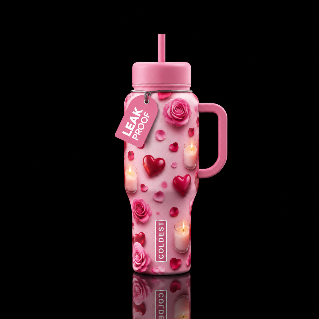 Love all around water bottle design
