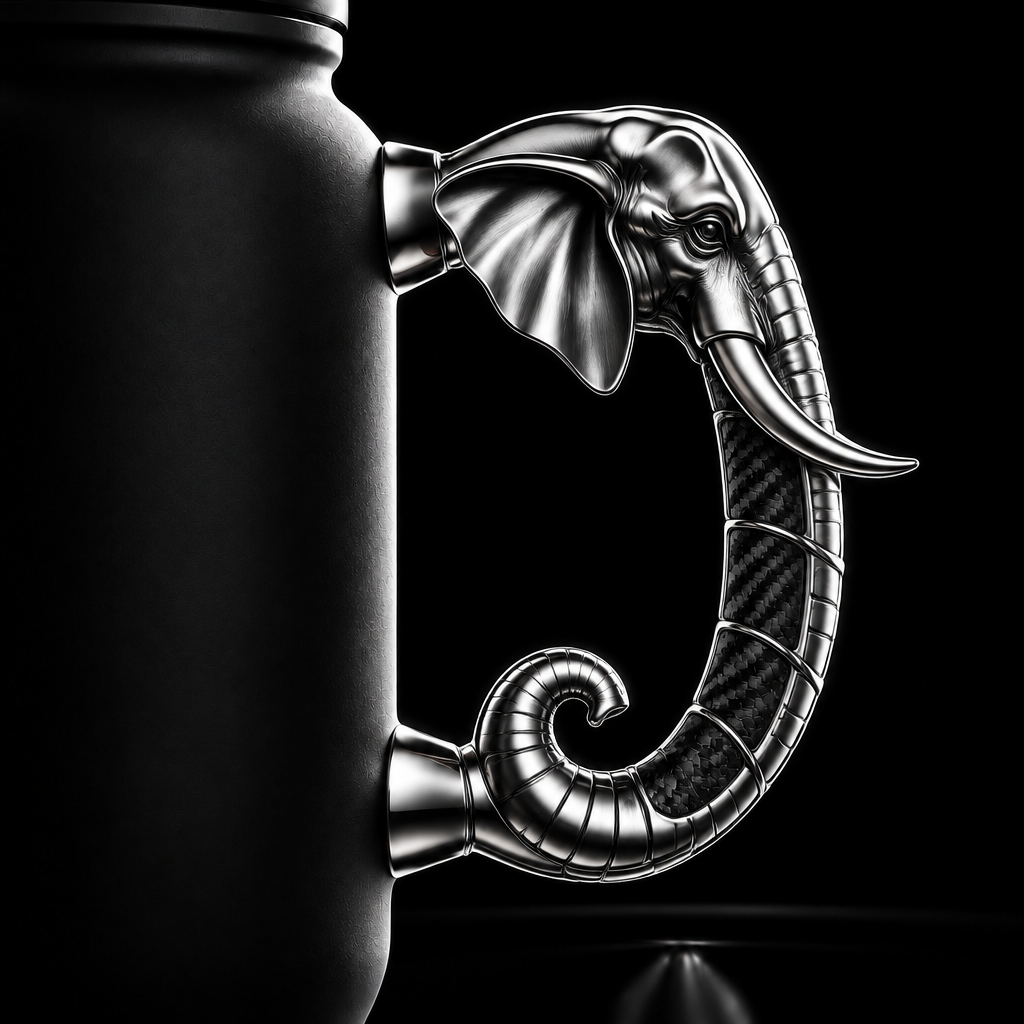 Elephant trunk water bottle design