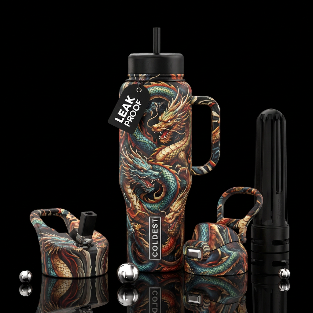 Dragons water bottle design