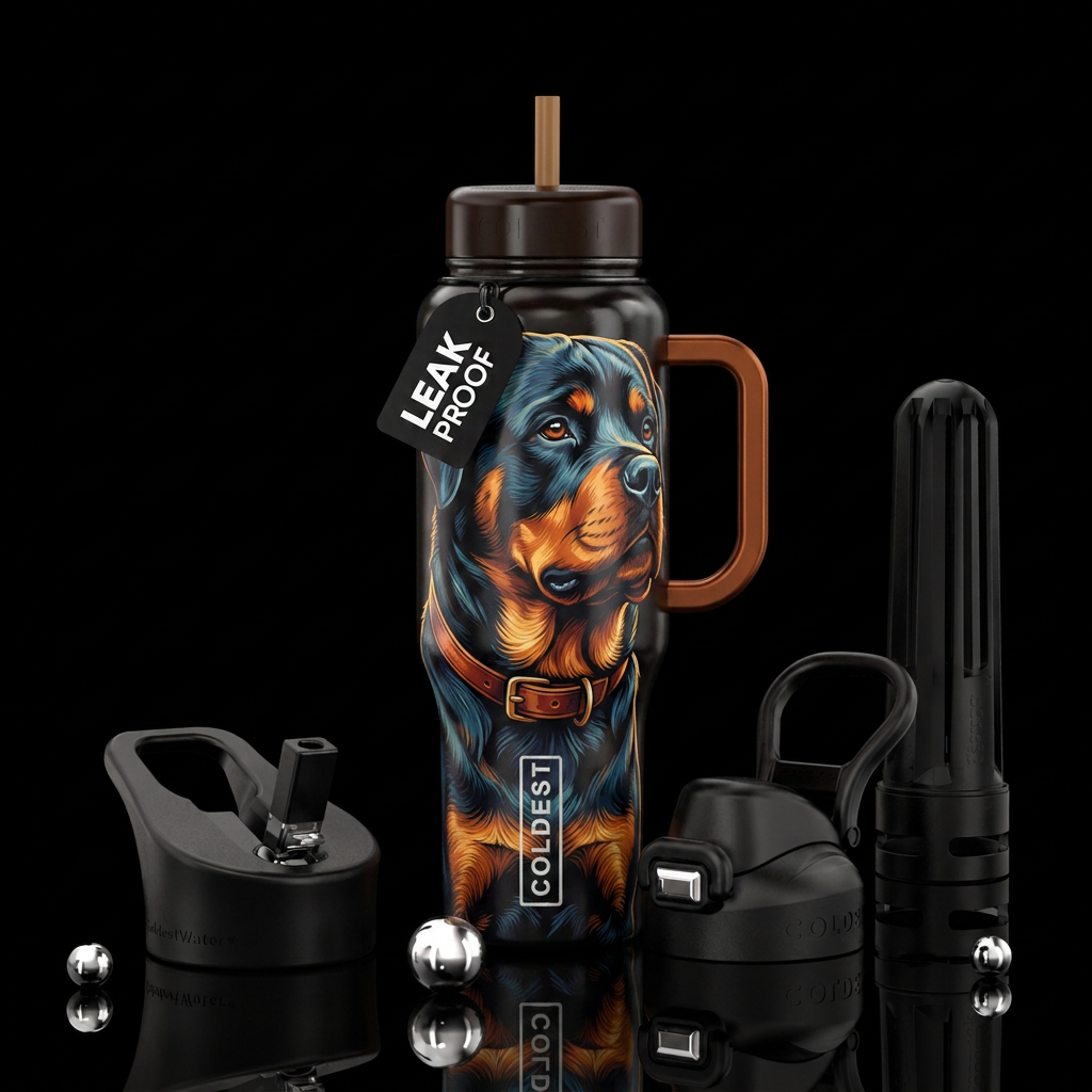 Rottweiler water bottle design