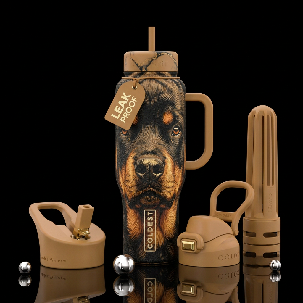 Rottweiler water bottle design