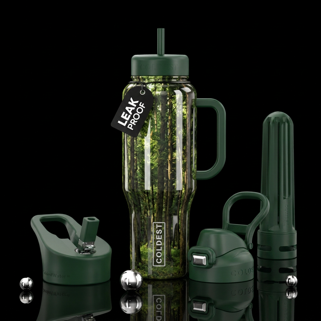 Trees, Forests, many trees,, realism water bottle design