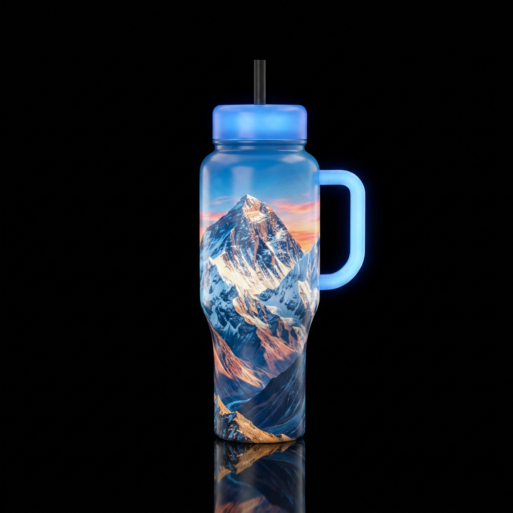 Mount Everest and its absolute beauty,, glowie lid water bottle design