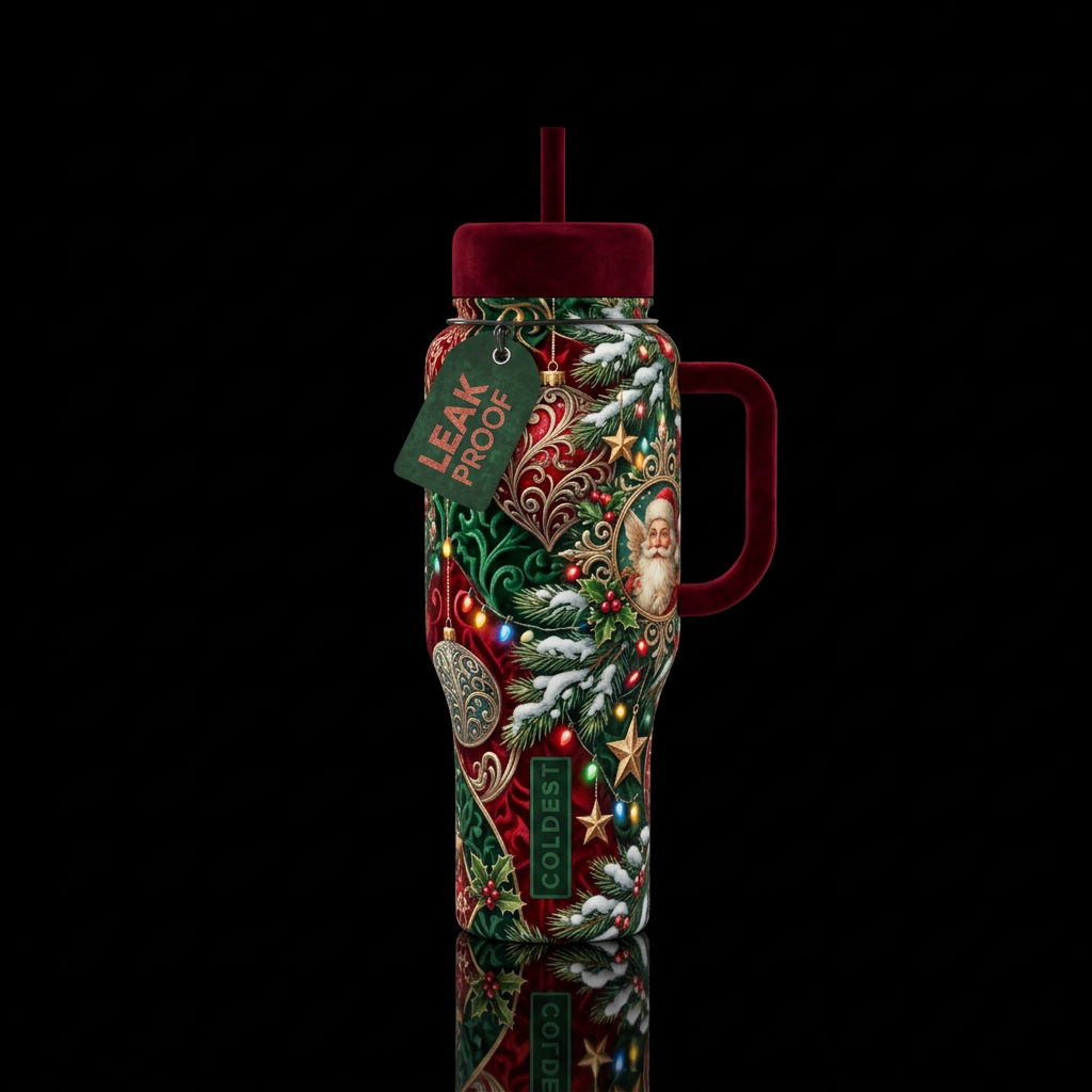 Magical Christmas, Beauty, artistic water bottle design