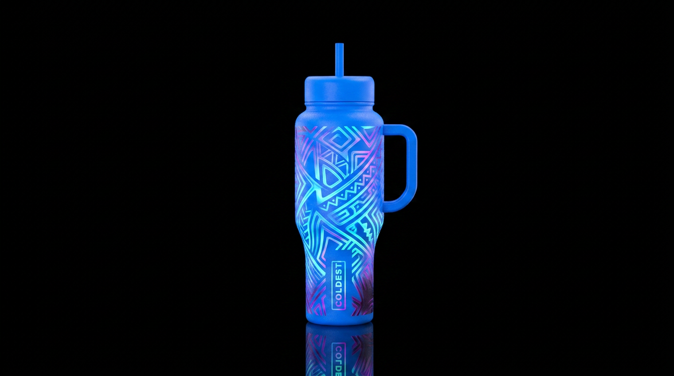 Make a glowie bottle with a really cool hip design water bottle design