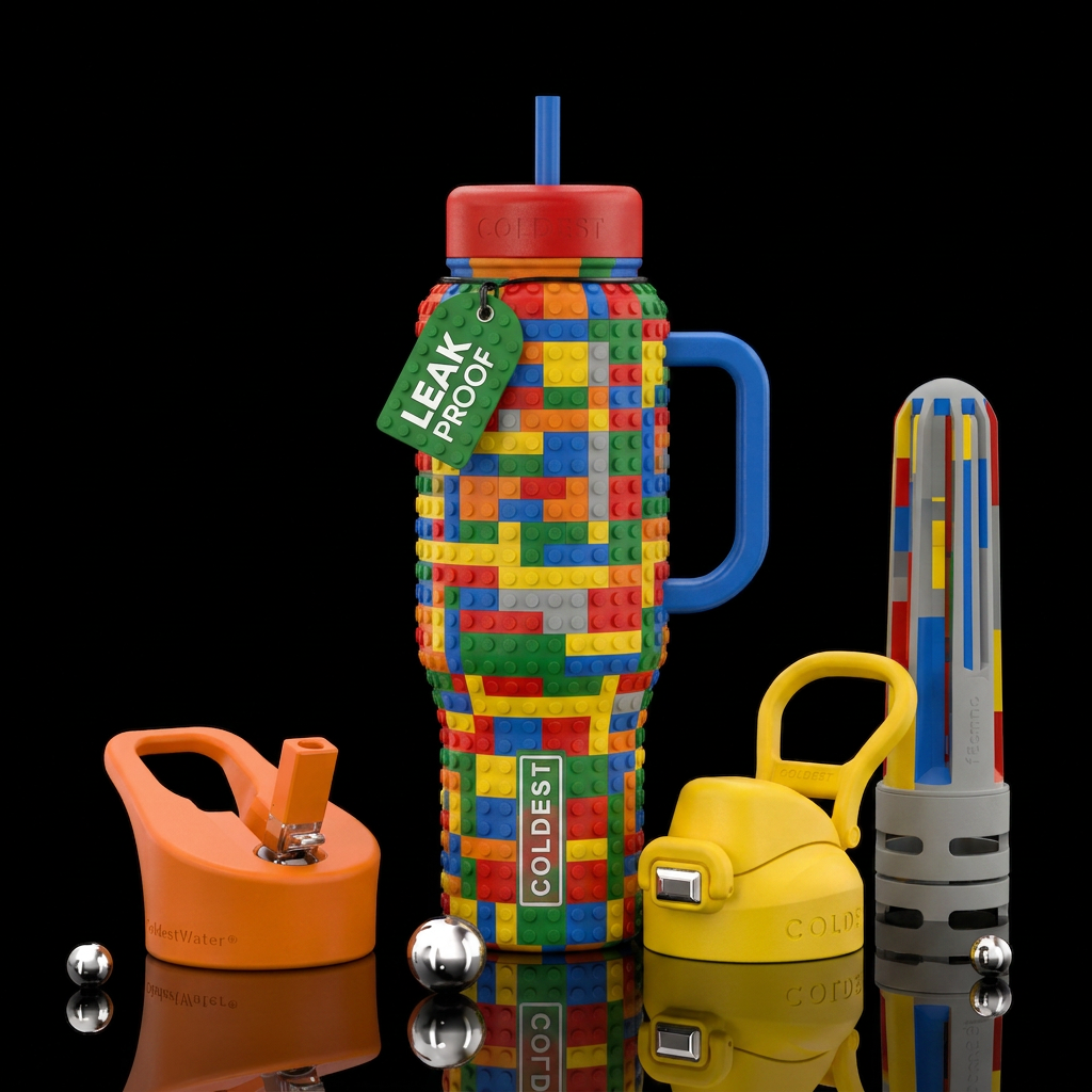 Lego brick bottle water bottle design