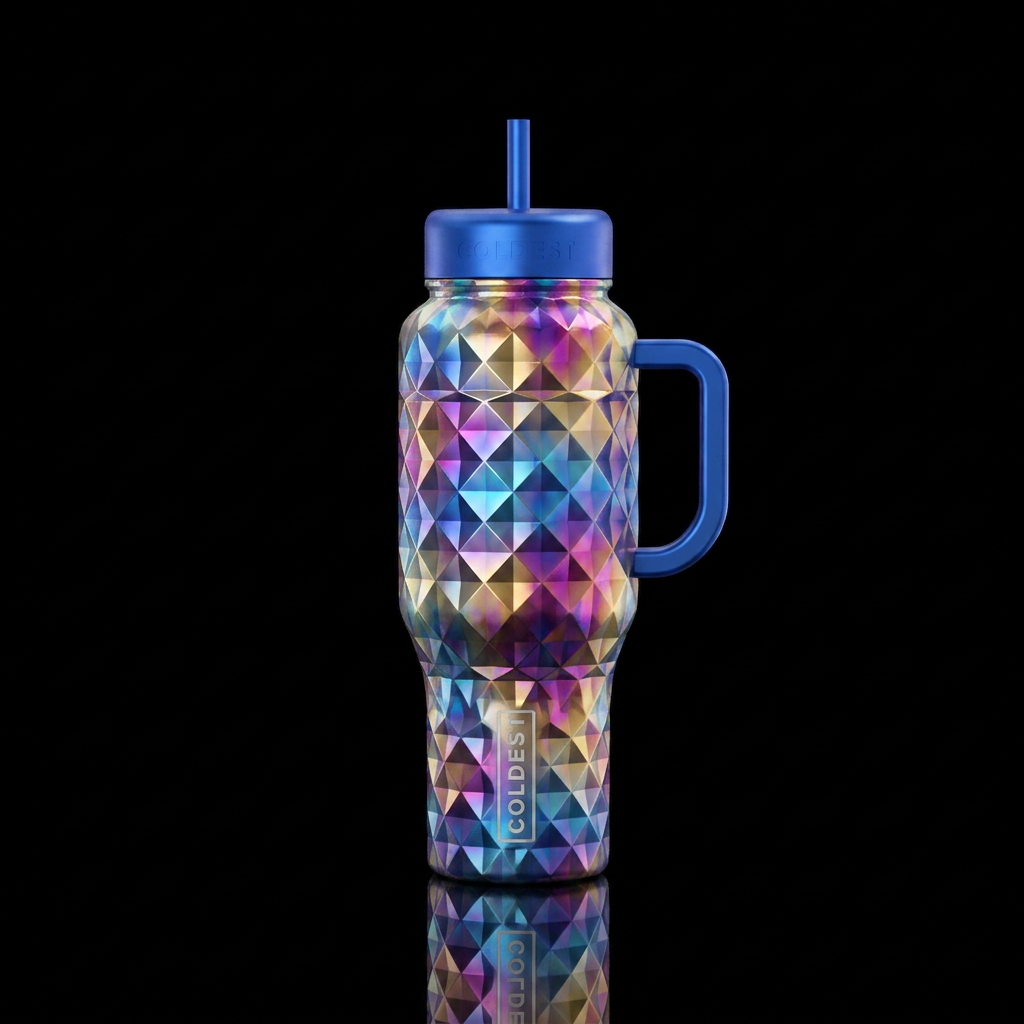 Kaleidoscope of diamonds. water bottle design