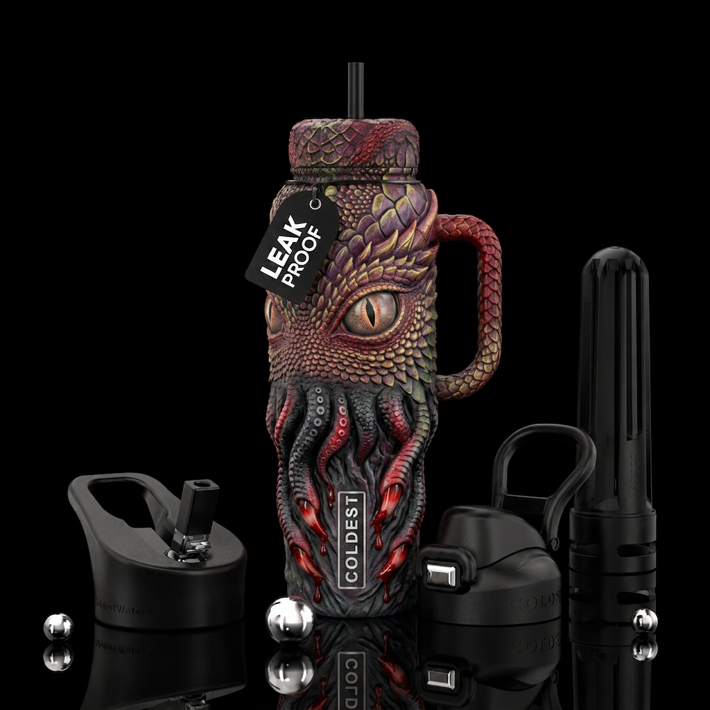 Eye of the dragon water bottle design
