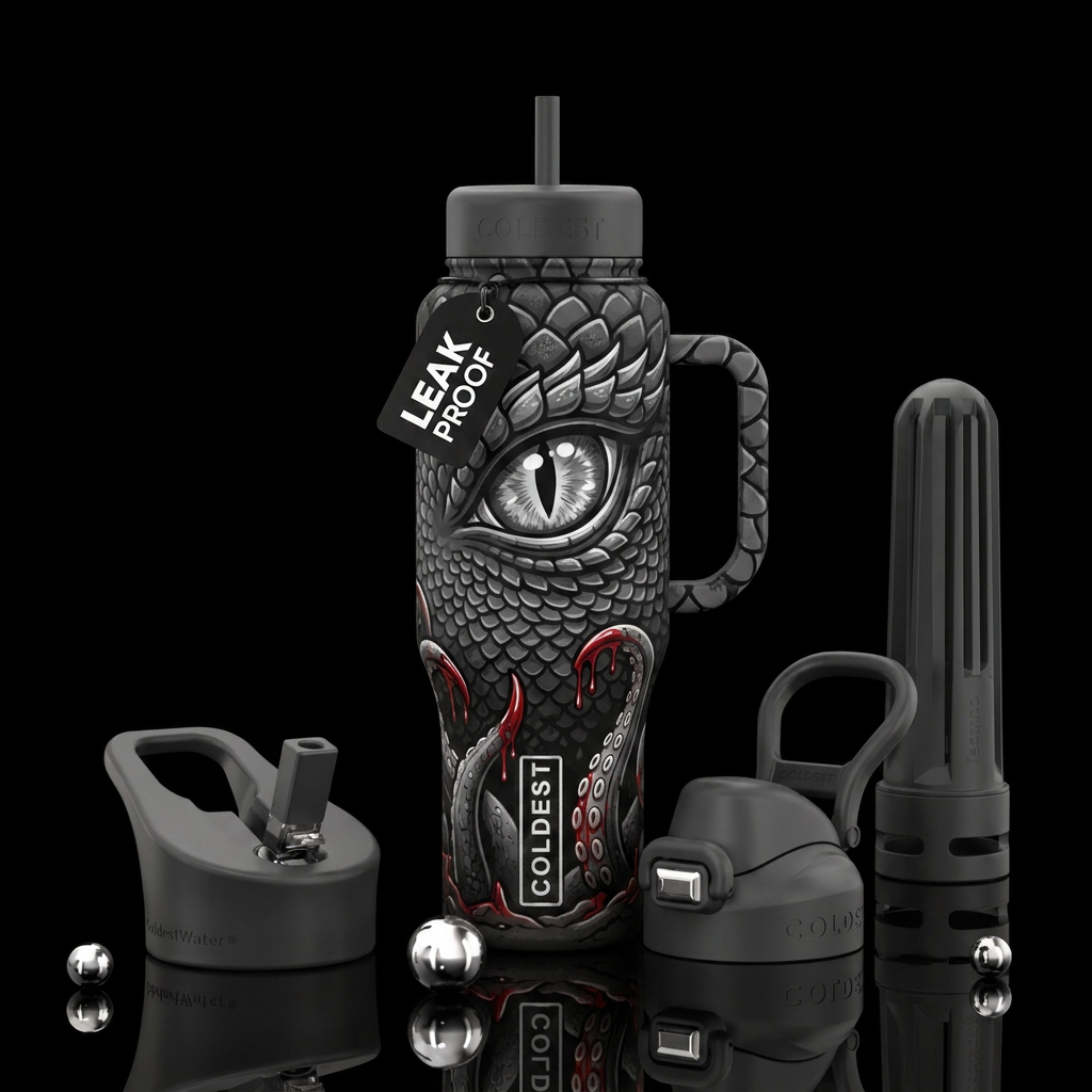 Eye of the dragon water bottle design