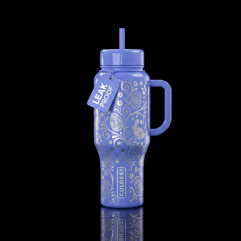 Moonlit easter water bottle design