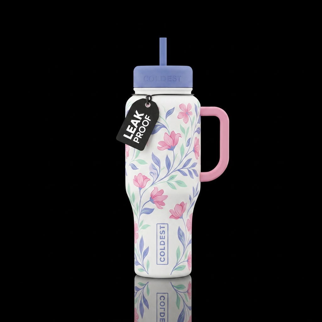 Spring Flowers water bottle design