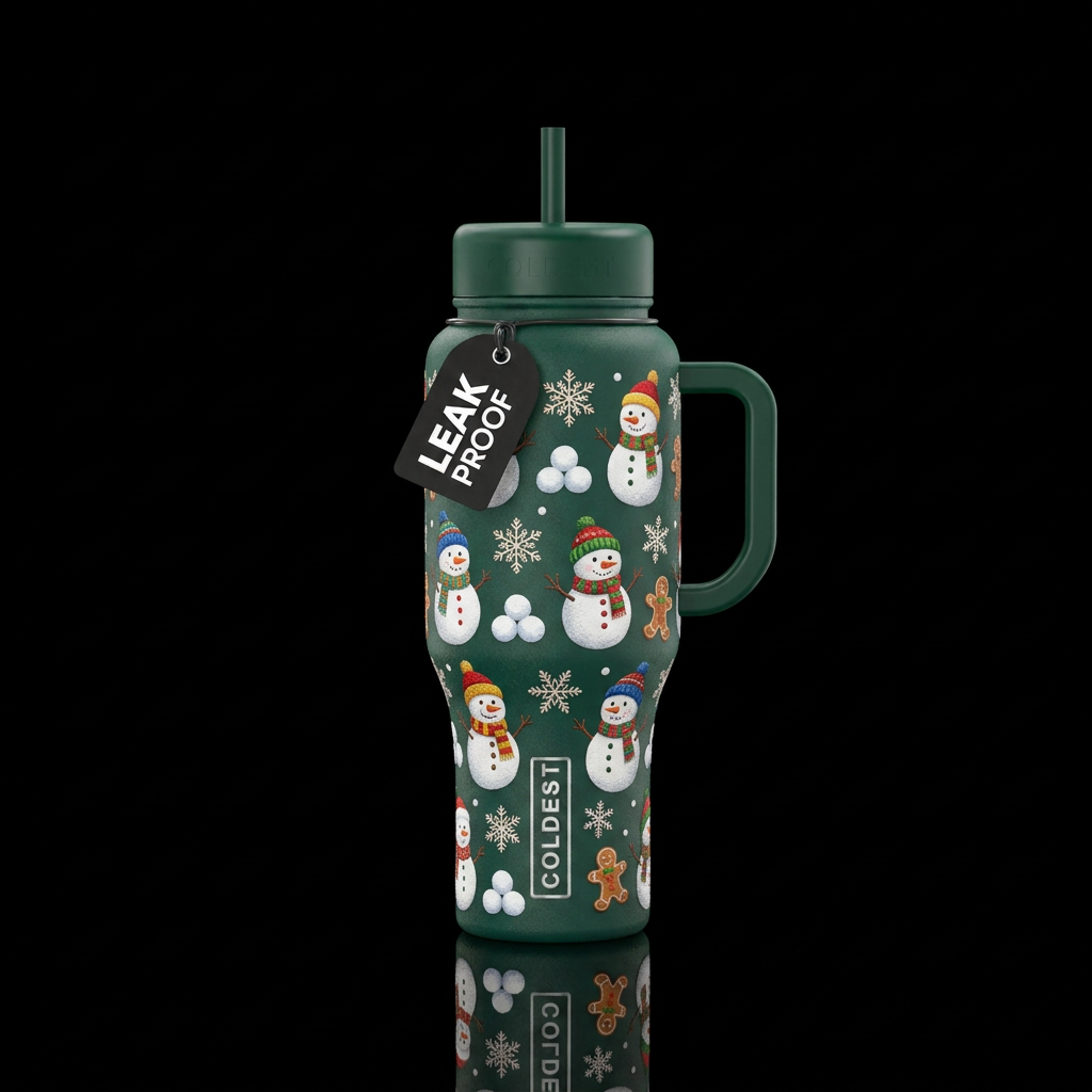 Midnight green bottle with midnight green handle a... water bottle design