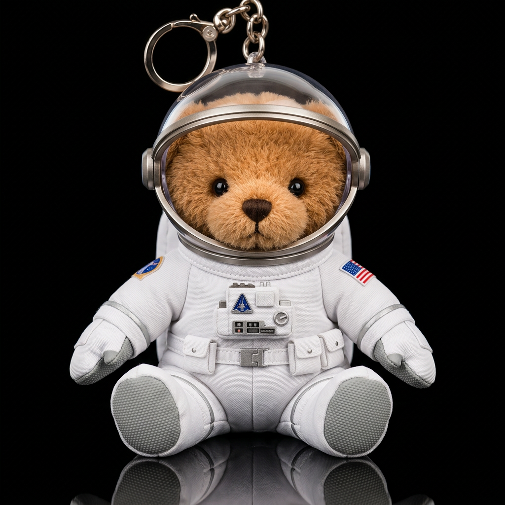 Astronaut bear dressed in Astronaut attire water bottle design