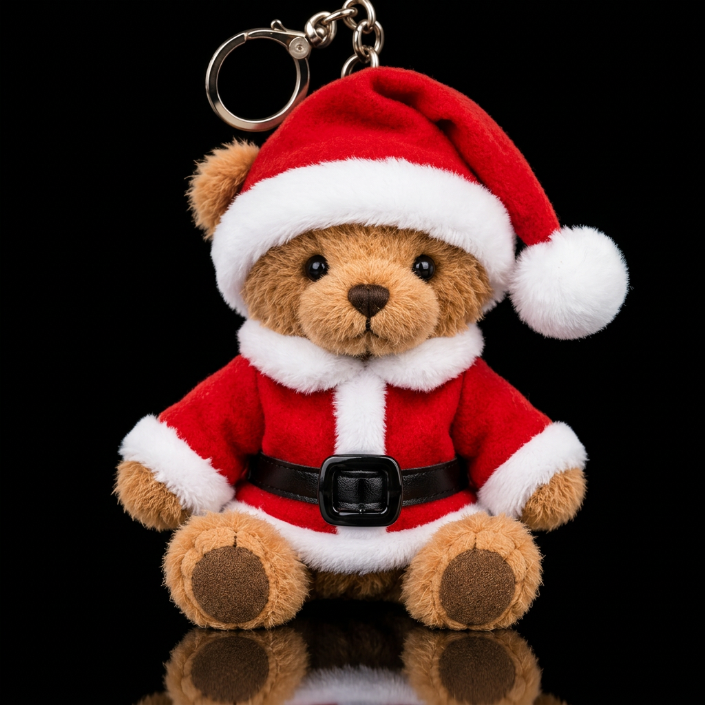 A santa bear christmas vibes water bottle design