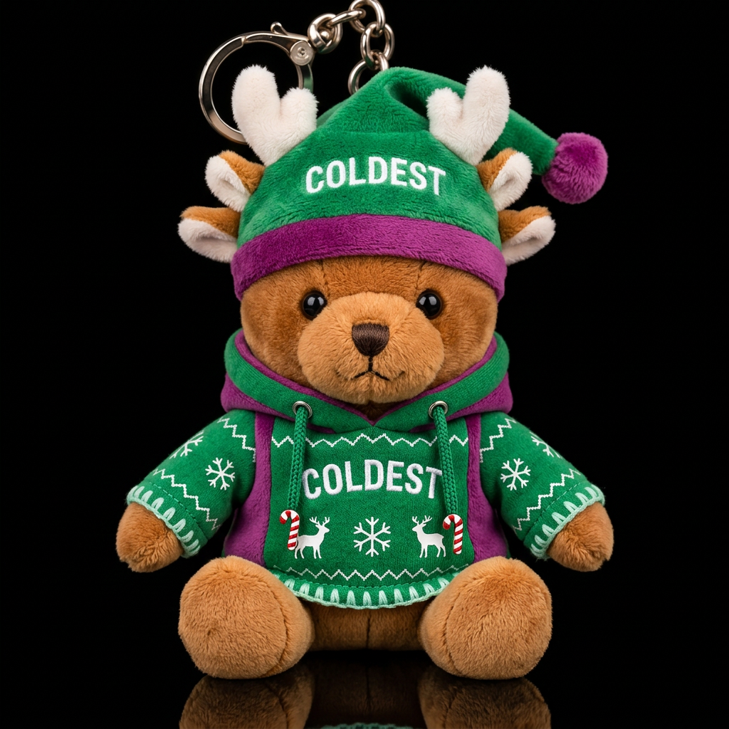 Christmas reindeer water bottle design