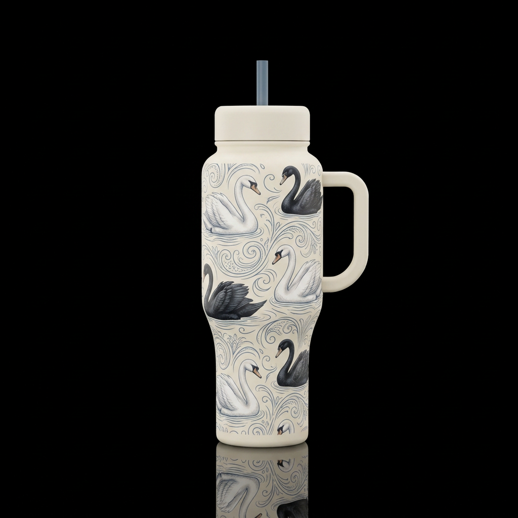 Ivory bottle with ivory handle and lids. White and... water bottle design