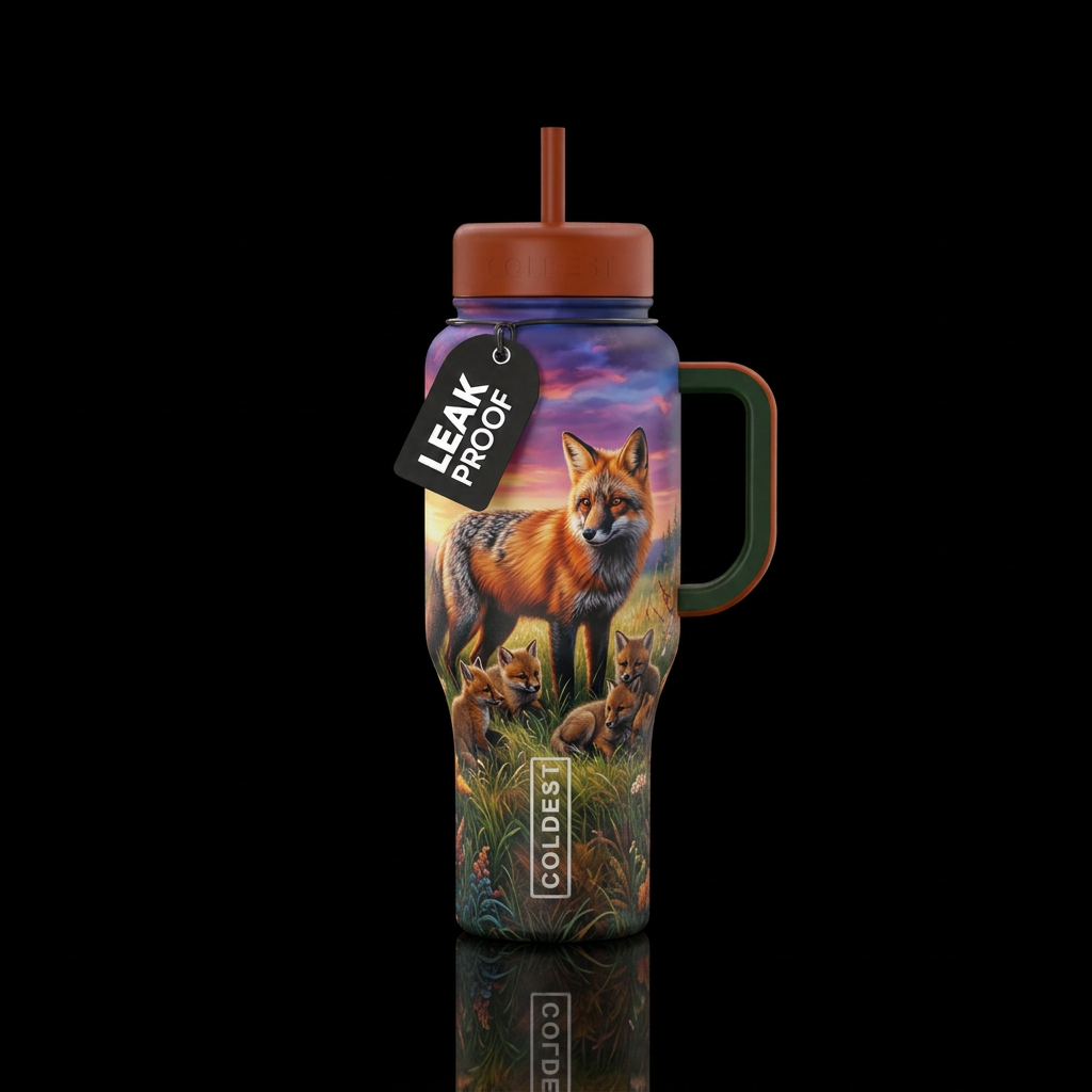 cross fox, cross fox kits, grasslands, water bottle design