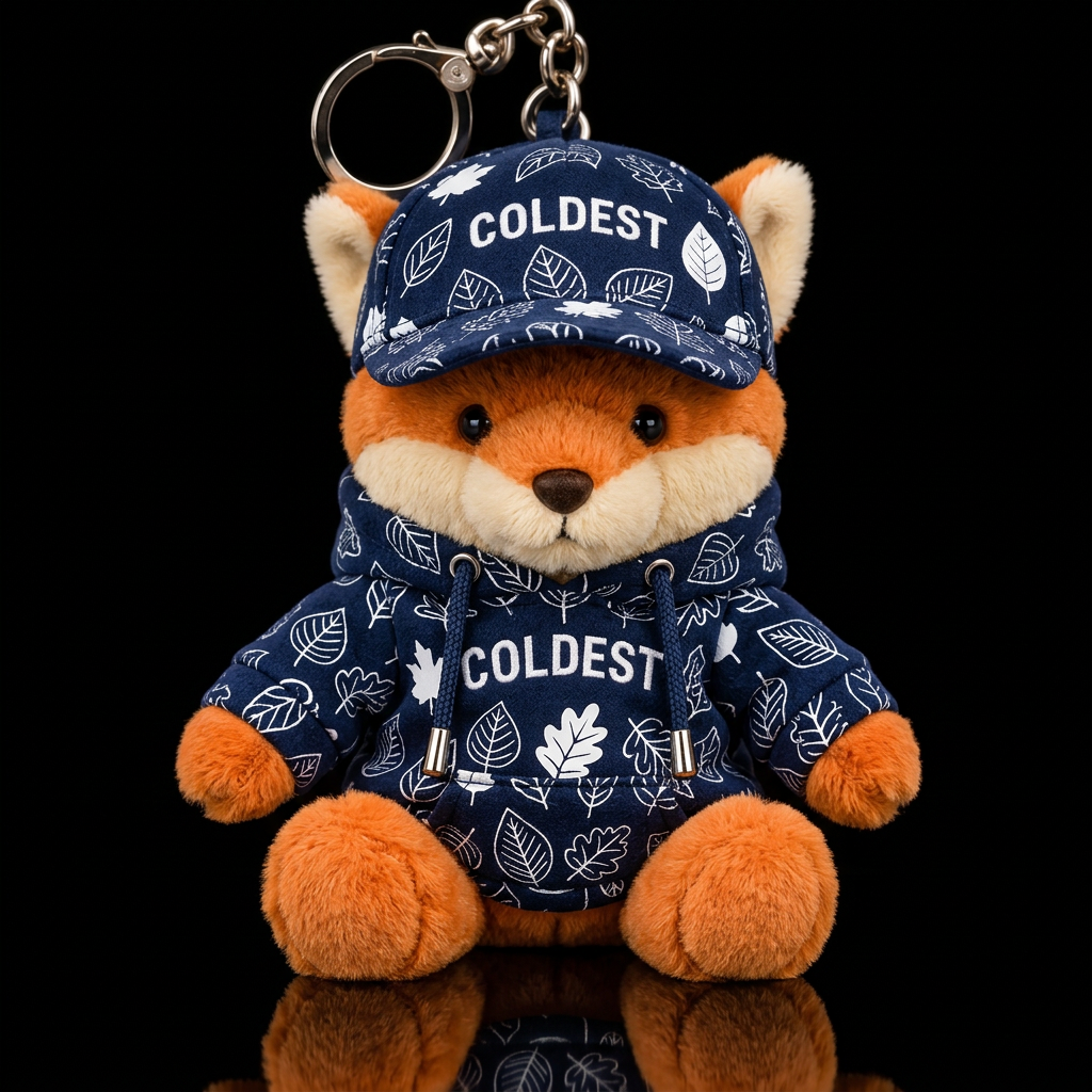 Orange fox, coldest pink and orange shimmer hoodie, water bottle design