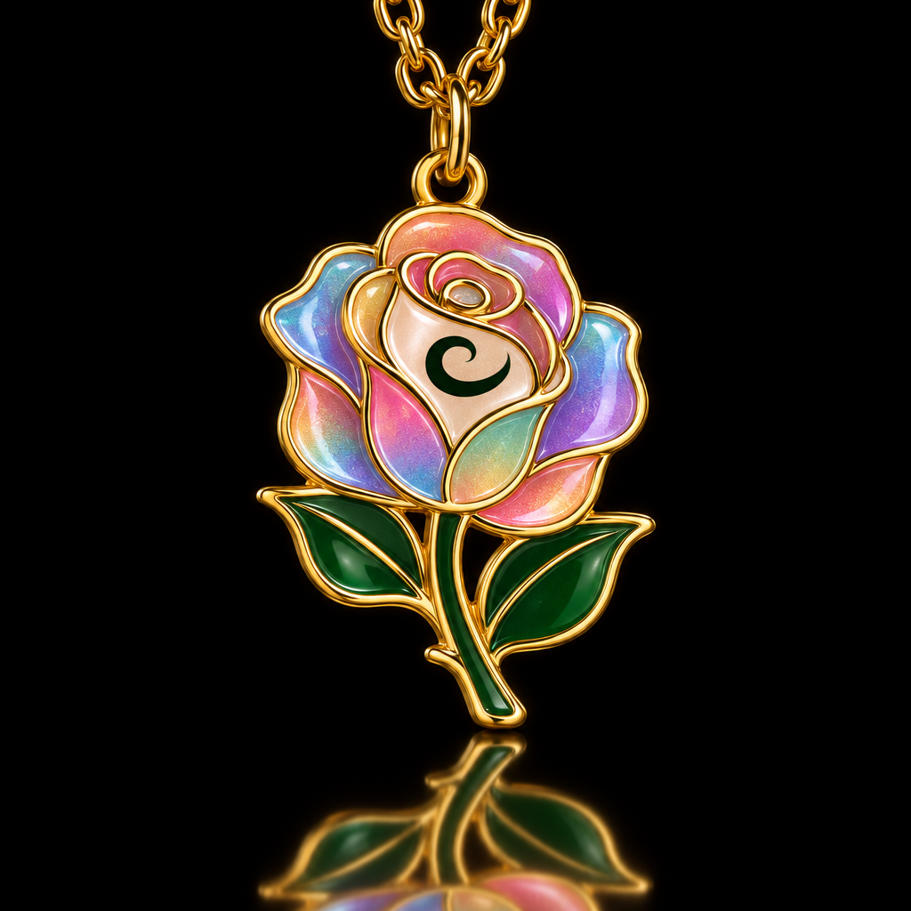 Rainbow Rose water bottle design